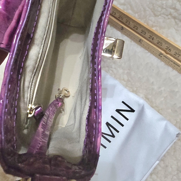 Brahmin Purple Croc-Embossed Women's Bag - Picture 8 of 10